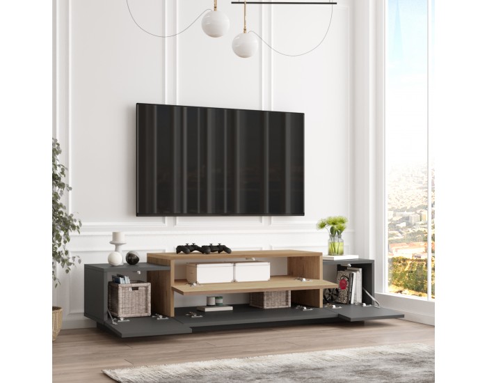ТВ маса Firås 160x38x39 см дъб/антрацит []