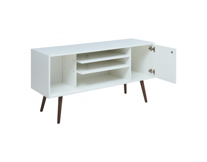 ТВ шкаф Vare 130x40x66 см Бял []