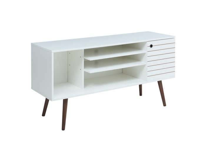 ТВ шкаф Vare 130x40x66 см Бял []