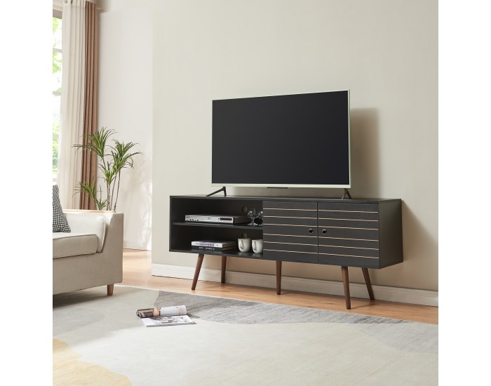 ТВ шкаф Vare 160x40x66 см Черен []