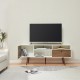 Шкаф за телевизор Vare 165x40x66 см бяло/орех []