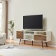 Шкаф за телевизор Vare 165x40x66 см бяло/орех []
