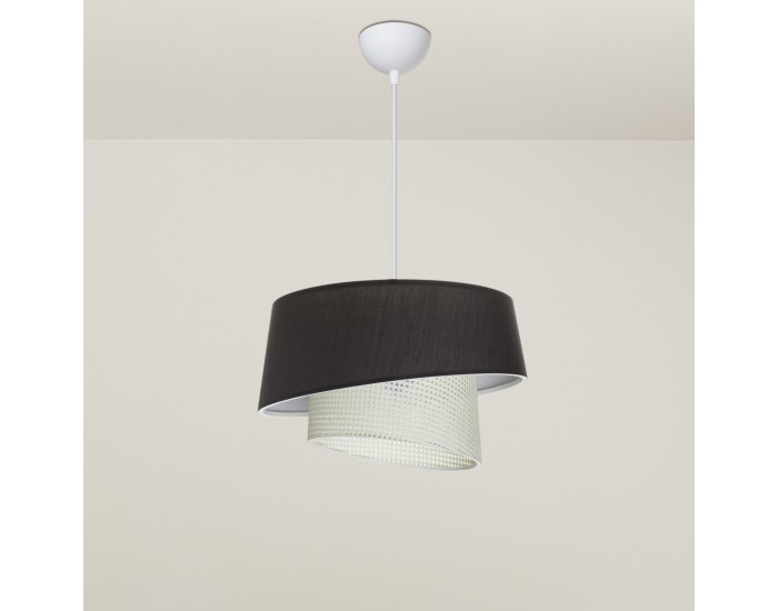 Висяща лампа Wigan Ø34 см тъмно сива/бяла []