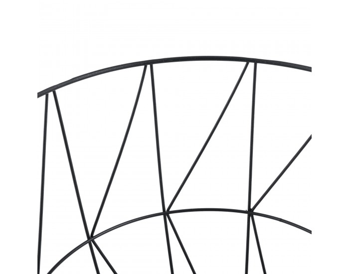 Метална кошница Помощна масичка Codogno комплект от 2 черен / античен дъб