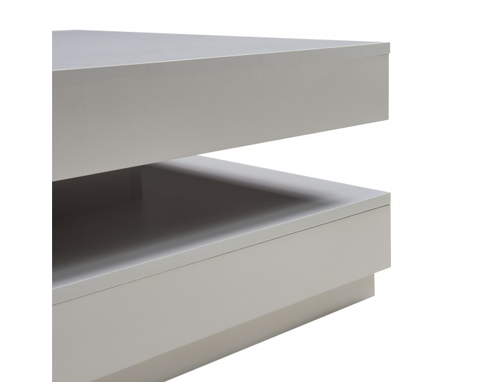 Холна маса Florence 76x76x38 см светло сива []