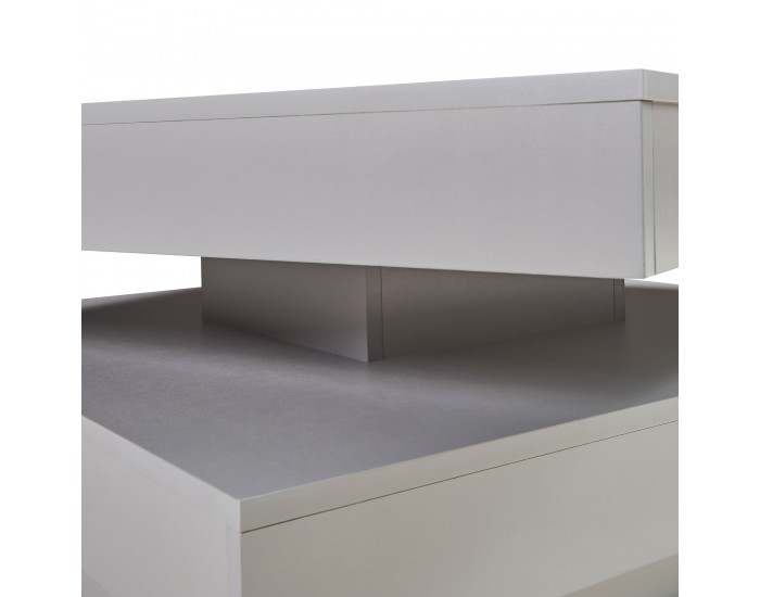 Холна маса Florence 76x76x38 см светло сива []