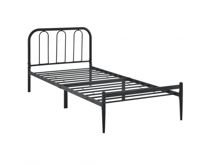 Метално легло Ханк 90х200см черно