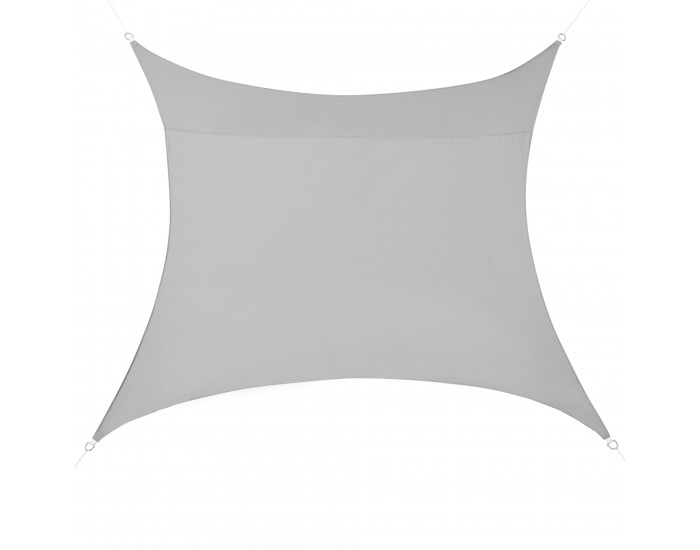 Квадратно слънчево платно 400x400 см светло сиво