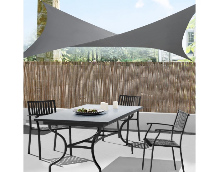 Квадратно слънчево платно 400x400 см тъмно сиво