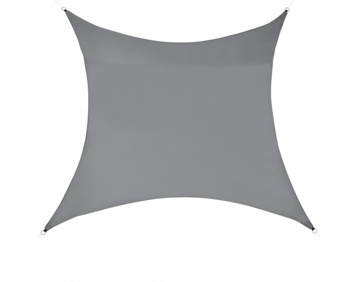 Квадратно слънчево платно 400x400 см тъмно сиво
