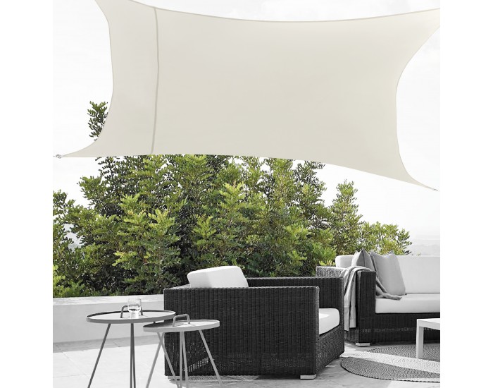 Правоъгълно слънчево платно 250х500 см пясъчен цвят