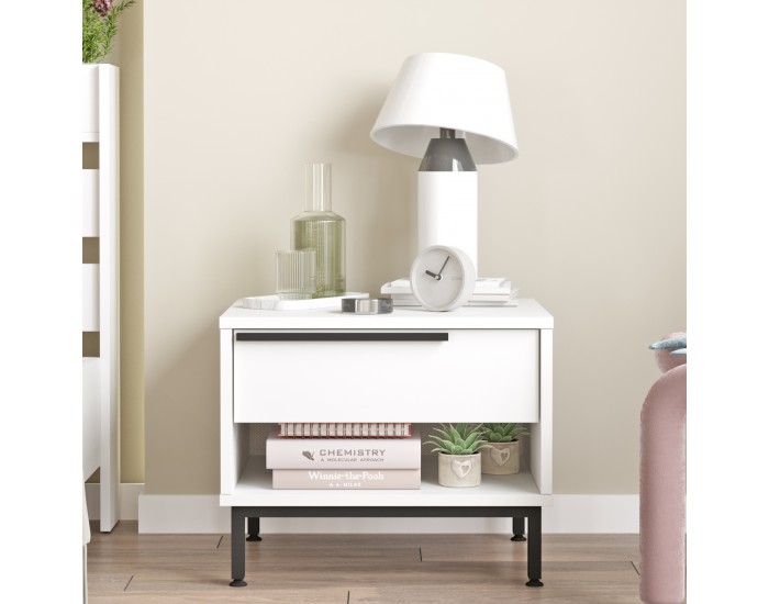 Нощно шкафче Vesanto 43x54x45 см Бяло []