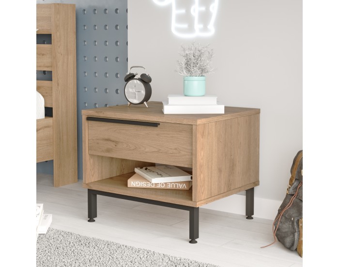 Нощно шкафче Vesanto 43x54x45 см вид дъб []