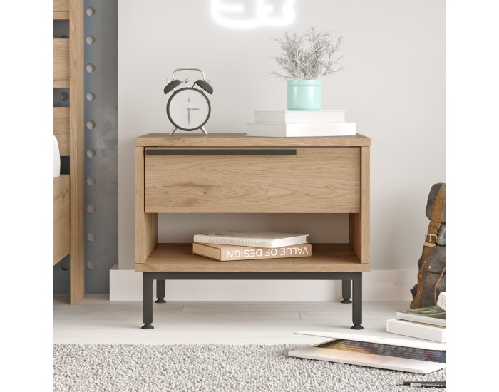 Нощно шкафче Vesanto 43x54x45 см вид дъб []