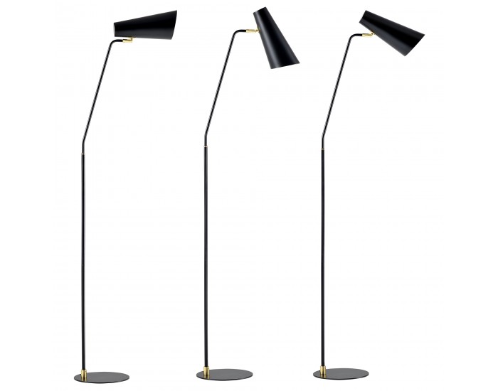 Подова лампа Norwich регулируема черна []