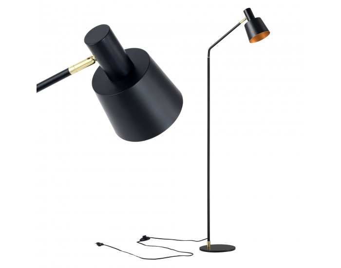 Регулируема черна подова лампа Bristol []