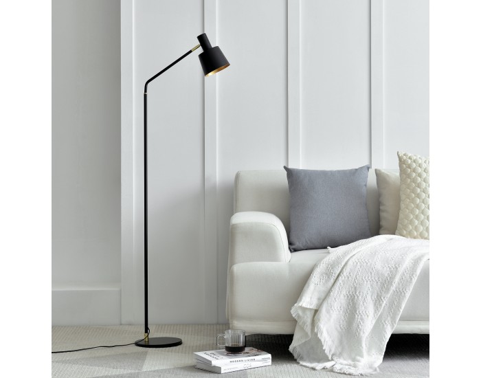 Регулируема черна подова лампа Bristol []