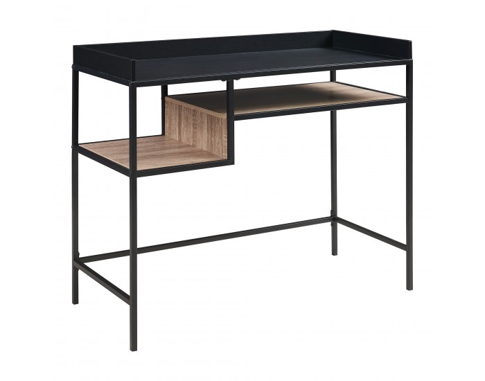 Бюро Belana 100x43x82 см черен/изглед дъб []