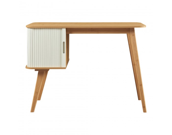 Бюро Tysvær 75x105x48 см бамбук/кремаво бяло []