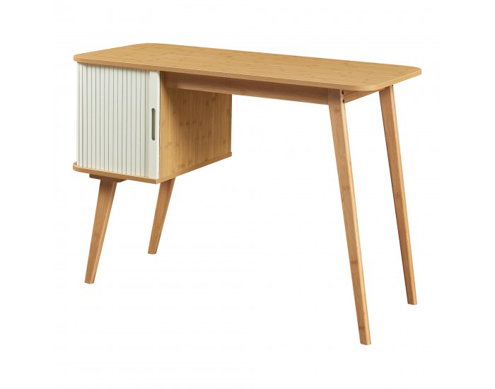 Бюро Tysvær 75x105x48 см бамбук/кремаво бяло []