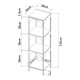 Стоящ рафт Akaa 133x35x35см бял []