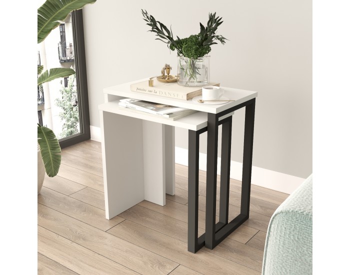 Маси за гнездене Vesanto, комплект от 2 бр., бели []