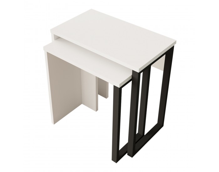 Маси за гнездене Vesanto, комплект от 2 бр., бели []