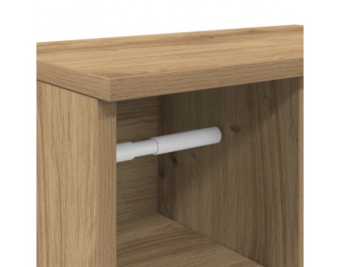 Sonata H Шкаф за баня с държач за ролки, дъб артизан, 39x22x90 см