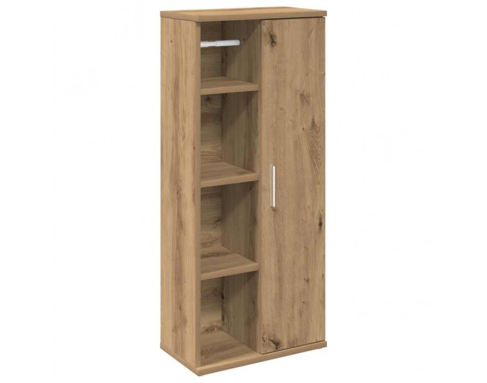 Sonata H Шкаф за баня с държач за ролки, дъб артизан, 39x22x90 см