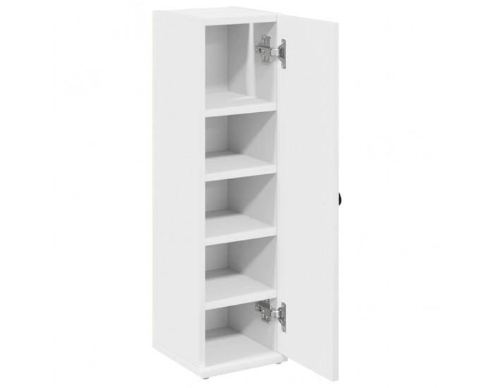 Sonata H Шкаф за баня с държач за ролки, бял, 20,5x22x72 см