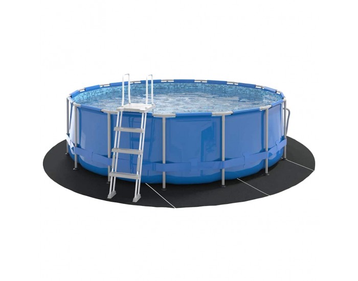 Sonata H Дъно за басейн, черно, Ø 428 см, невътен текстил, кръгло.