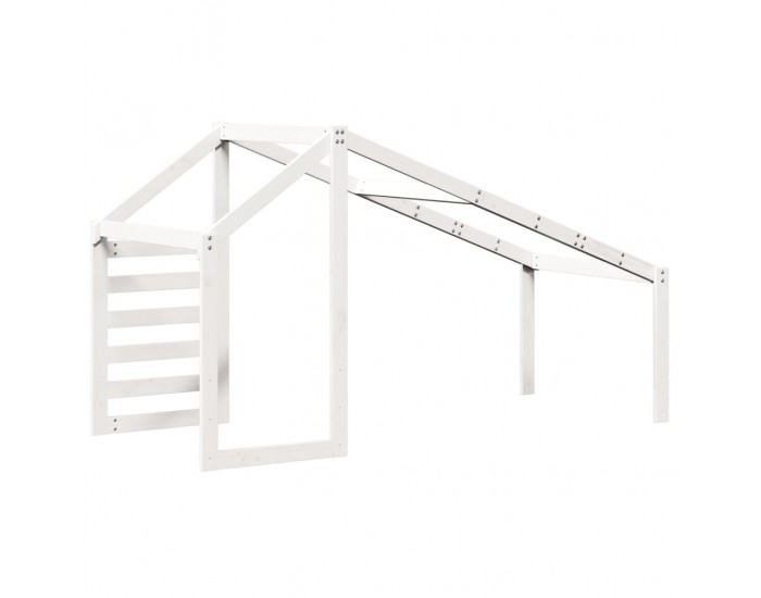 Sonata H Покрив за детско легло, бял, 188x82x113 см, бор масив