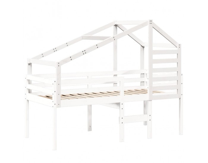 Sonata H Покрив за детско легло, бял, 188x82x113 см, бор масив