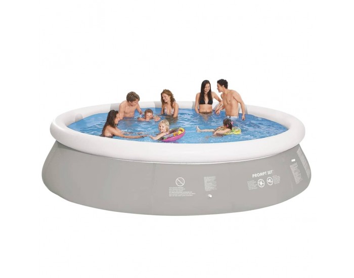 Jilong Кръгъл надуваем басейн, сив, 450x122 см