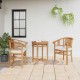 Sonata H Градински столове 2 pcs Кафяво 63 x 58 x 89 см