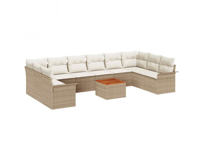Sonata H Градински Софа Комплект 11 pcs Бежов и кремав 55 x 55 x 37 см