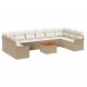 Sonata H Градински Софа Комплект 11 pcs Бежов и кремав 55 x 55 x 37 см