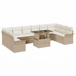 Sonata H Градински Софа Комплект 11 pcs Бежово 100 x 55 x 73 см - Градински Дивани и Пейки