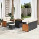 Sonata H Градински Софа Комплект 8 pcs Черно и кремаво 80 x 80 x 71 cm
