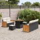 Sonata H Градински Софа Комплект 8 pcs Черно и кремаво 80 x 80 x 71 cm