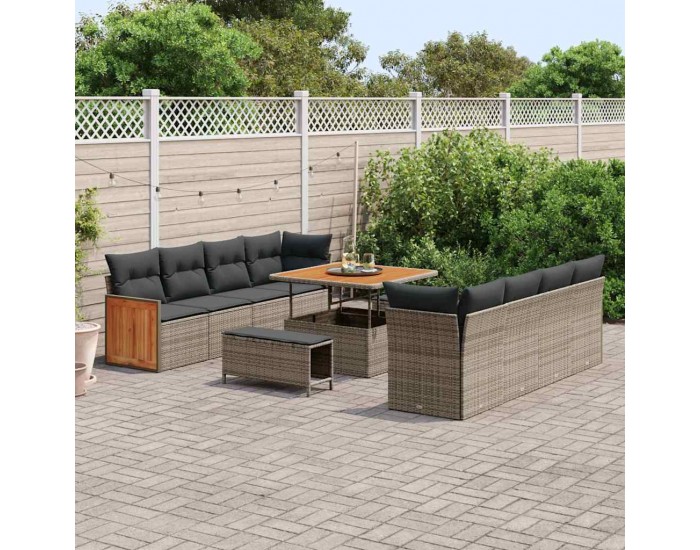 Sonata H Градински Софа Комплект 11 pcs Сив 100 x 100 x 71 cm