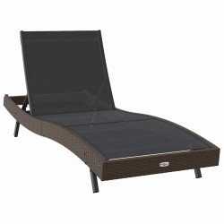 Sonata H Шезлонг с маса 2 pcs Кафяв, черен 40 x 40 x 40.5 см полиратан - Шезлонги