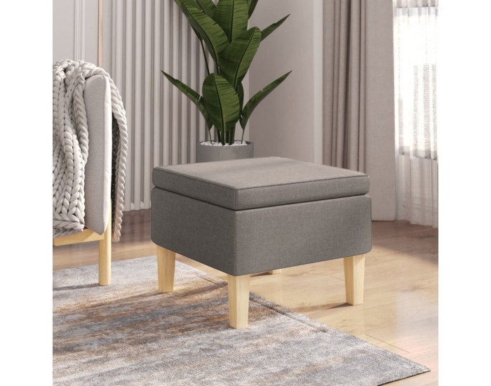 Sonata H Табуретка с дървени крака, таупе, текстил