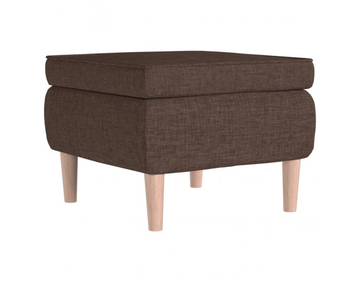 Sonata H Табуретка с дървени крака, кафява, текстил Sonata H Табуретка с дървени крака, кафява, текстил