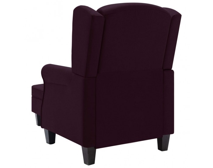 Sonata H Фотьойл с табуретка за крака, лилав, текстил