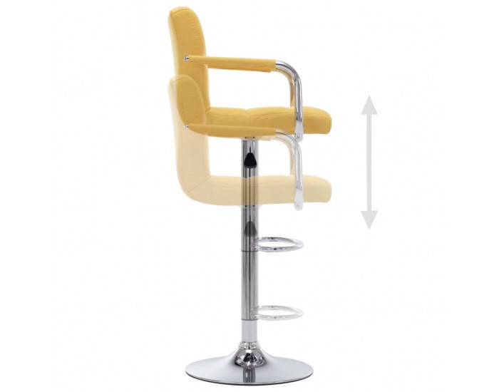 Sonata H Бар стол, жълт, текстил