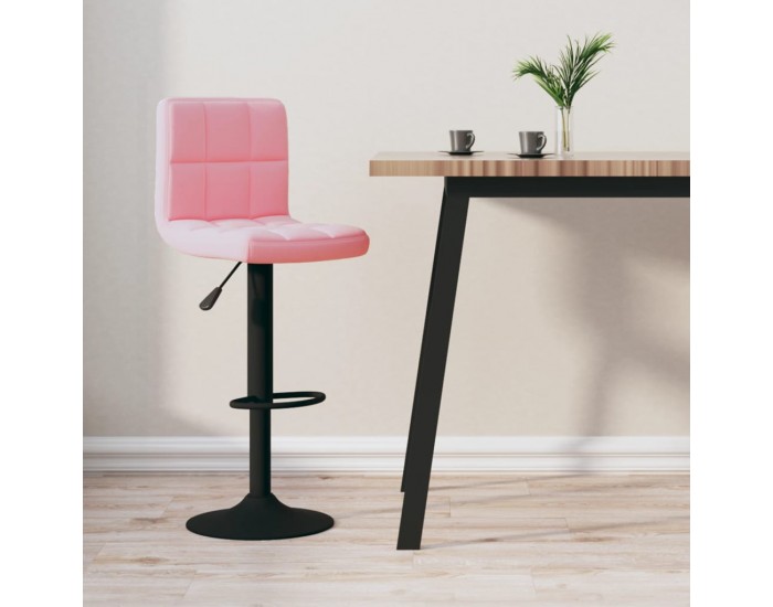 Sonata H Бар табуретка, розова, кадифе