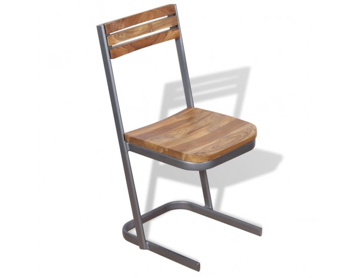 Sonata H Трапезни столове, 6 бр, тиково дърво масив