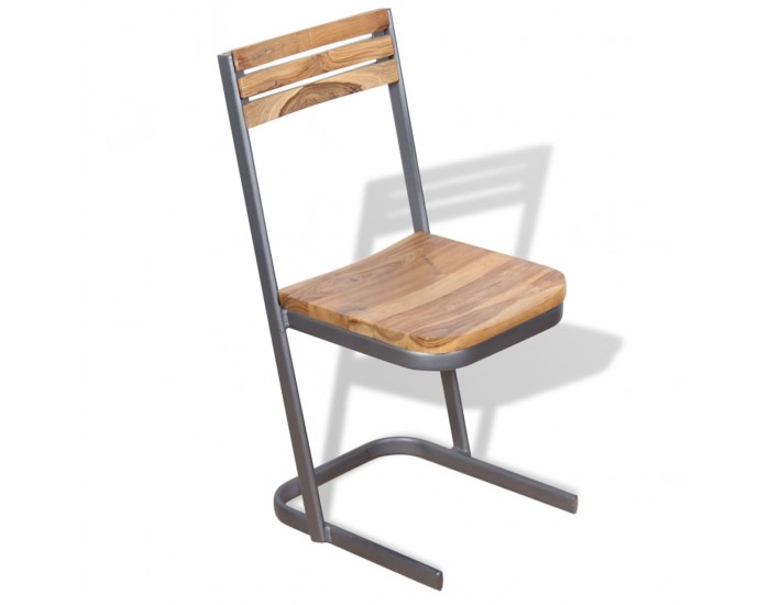 Sonata H Трапезни столове, 6 бр, тиково дърво масив