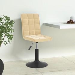Sonata H Въртящи се трапезни столове, 4 бр, кремави, кадифе - Столове